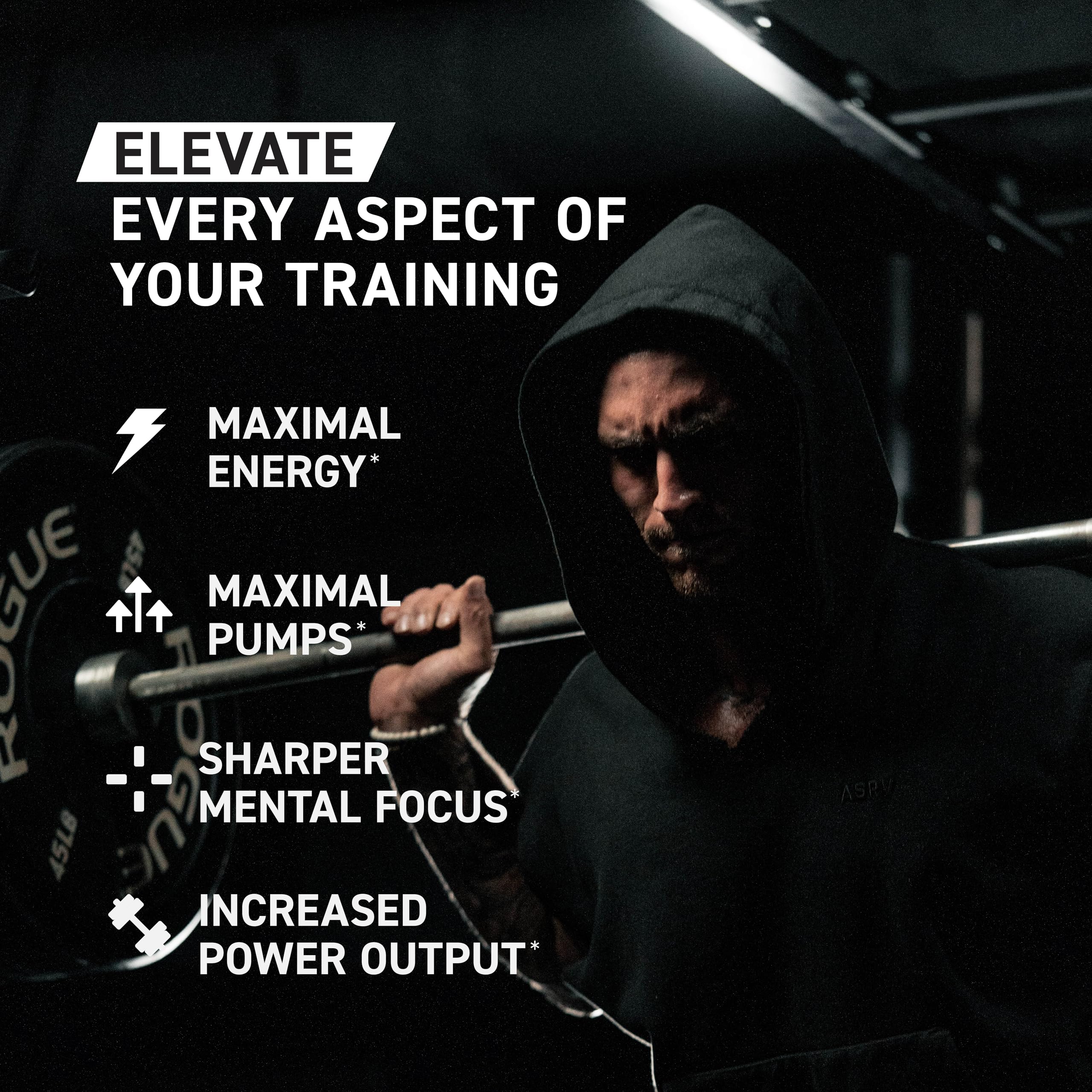 Kaged Pre Workout Elite poured into glass with citrus aroma rising