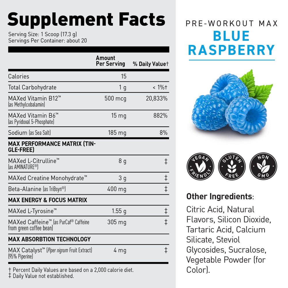 Kaged Pre-Workout MAX 3g creatine monohydrate supports strength