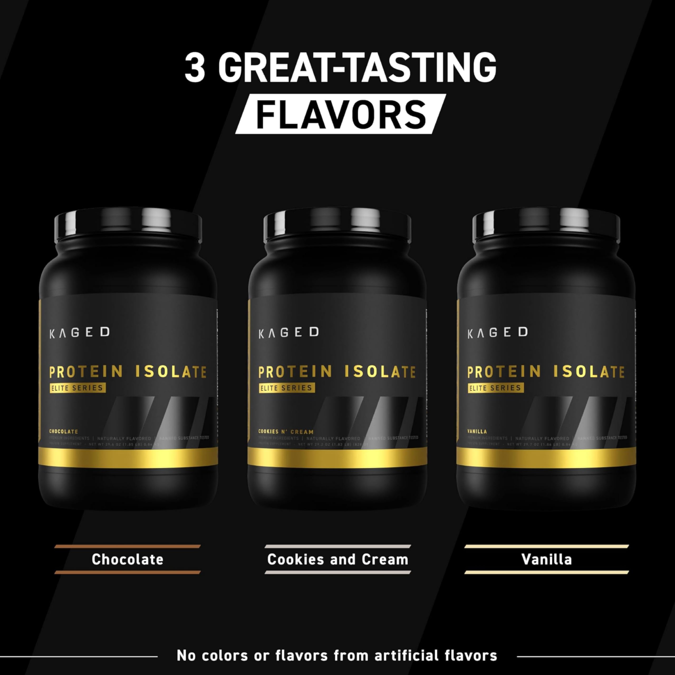 Kaged Protein Elite gluten-free non-GMO label on packaging for clean nutrition
