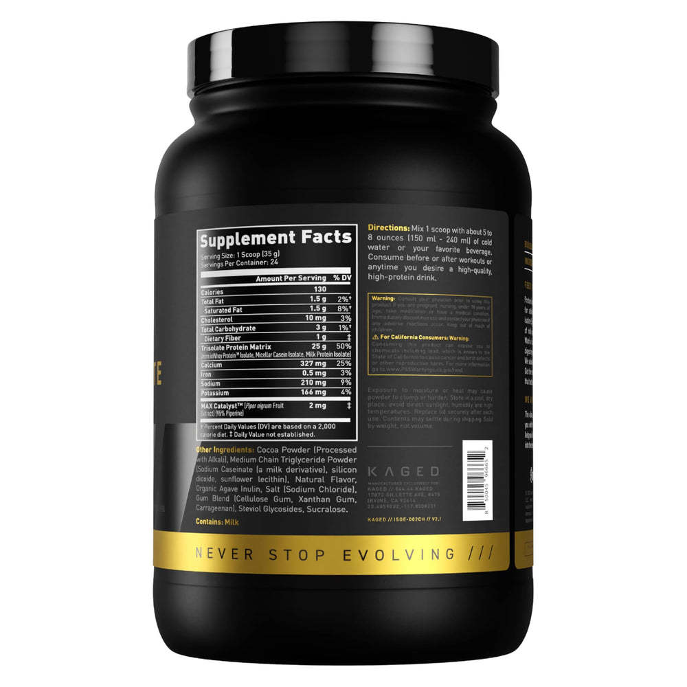 Kaged Protein Elite bottle-and-tub setup suggesting versatile recovery support
