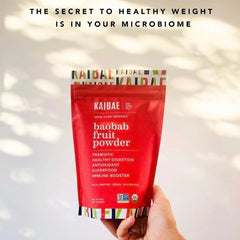 KAIBAE Baobab powder ingredients label confirms Vitamin C.