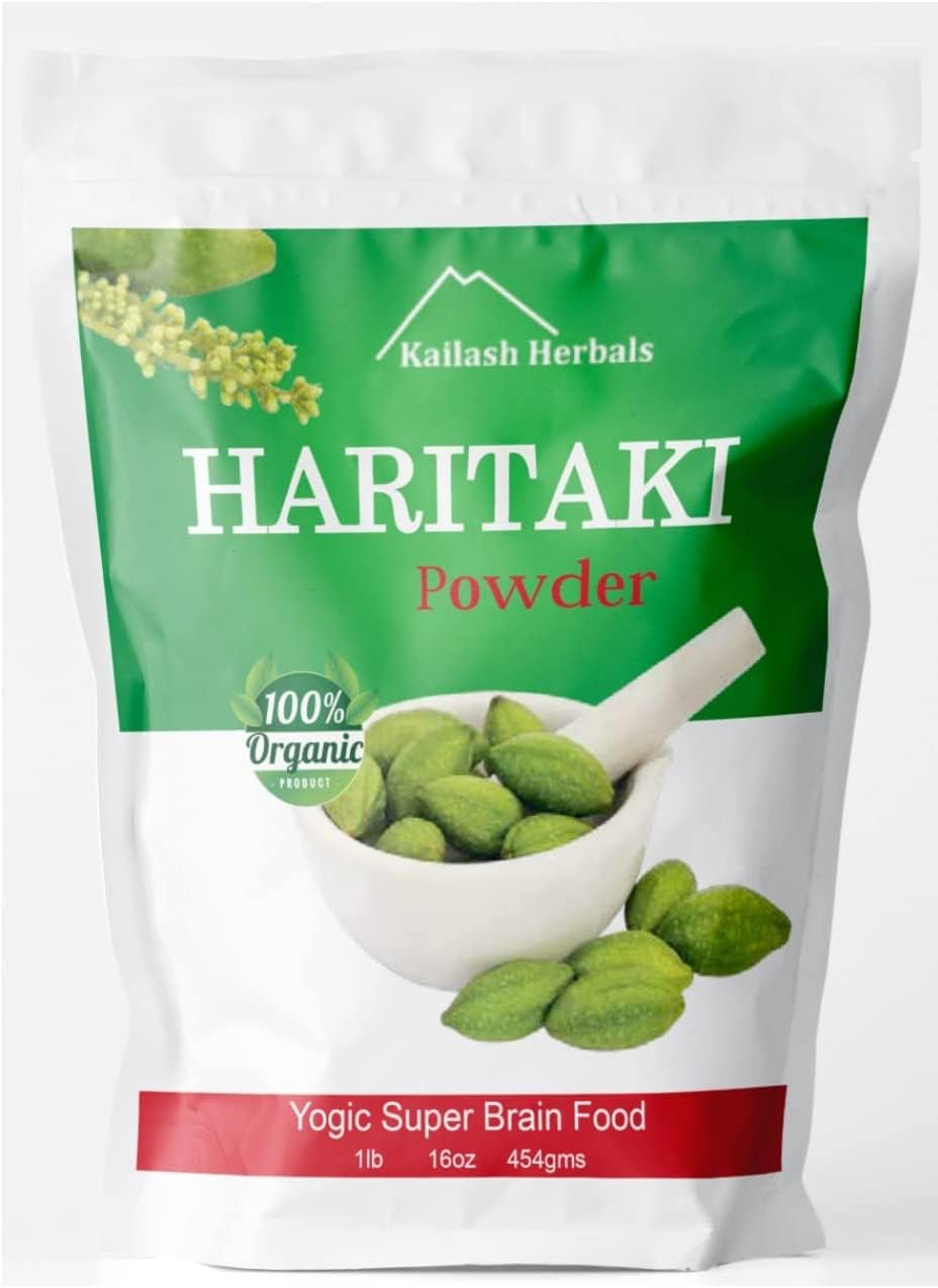 Kailash Herbals Haritaki powder bottle ready for daily digestive support.
