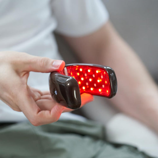 KAISAR portable wireless device showing infrared and red light therapy for home use.