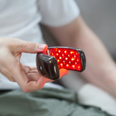 KAISAR portable wireless device showing infrared and red light therapy for home use.