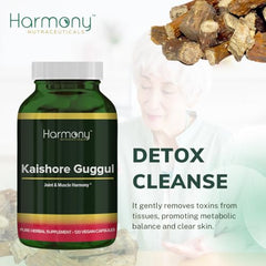 Front view of Kaishore Guggul box reinforces vegetarian convenience and wellness benefits.