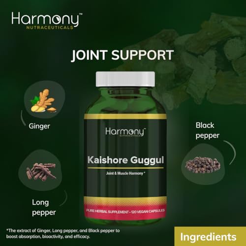 Open Kaishore Guggul bottle with capsules ready for daily routine.