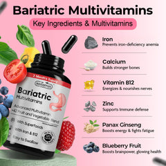 Kaitamin bariatric multivitamin capsules demonstrate gentle iron delivery for energy during recovery.