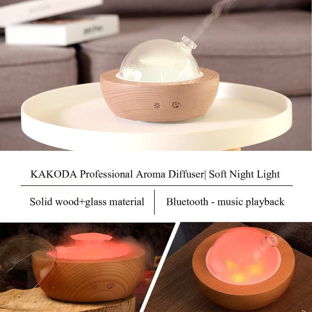 Kakoda diffuser music playback setup for relaxing sessions.