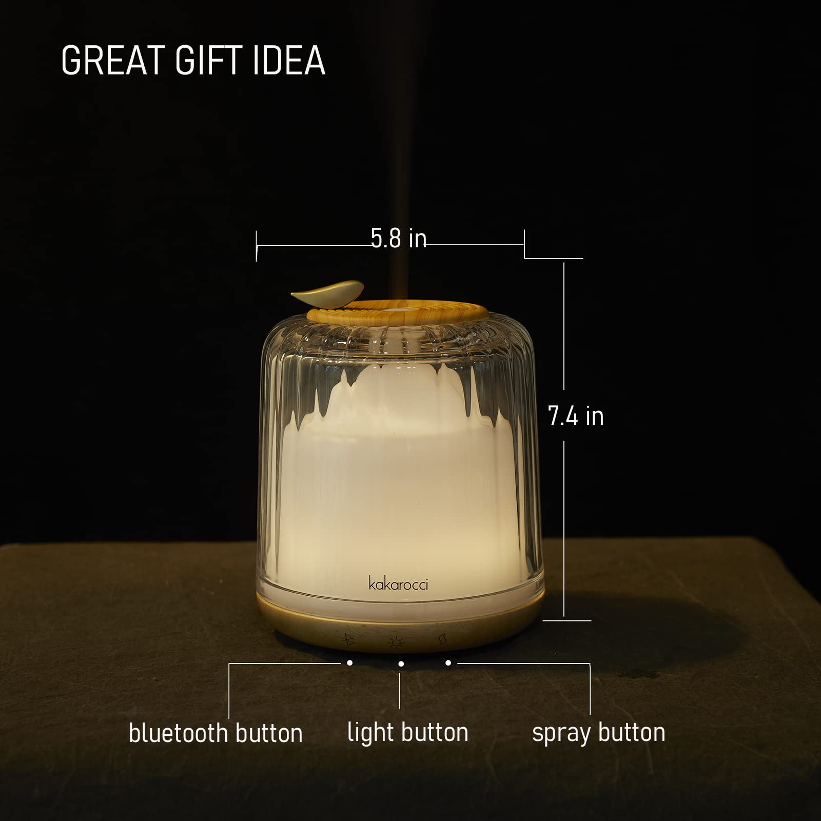 Kakoda ultra-quiet diffuser operates smoothly for work or sleep.