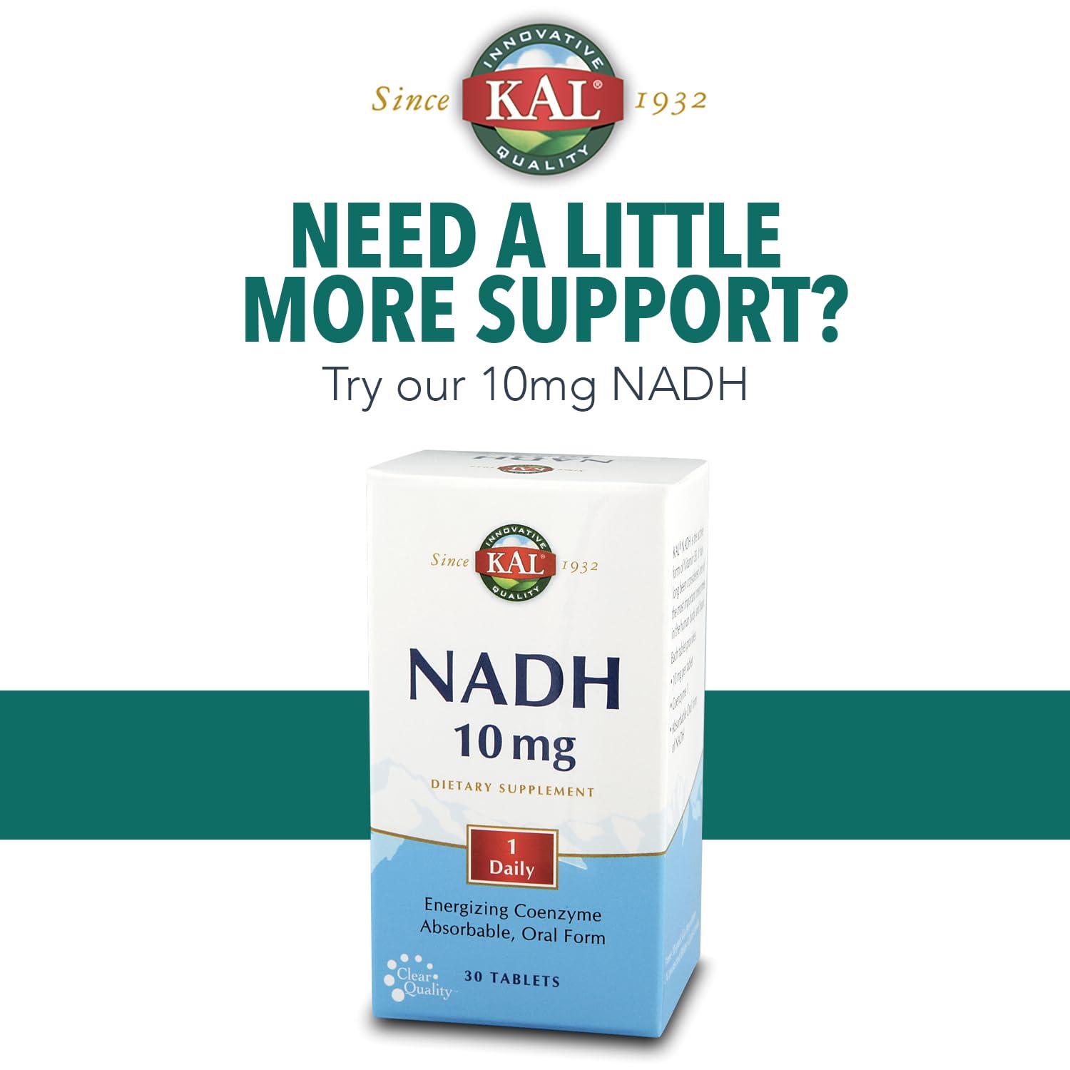 KAL NADH tablets in a daily routine context for energy support