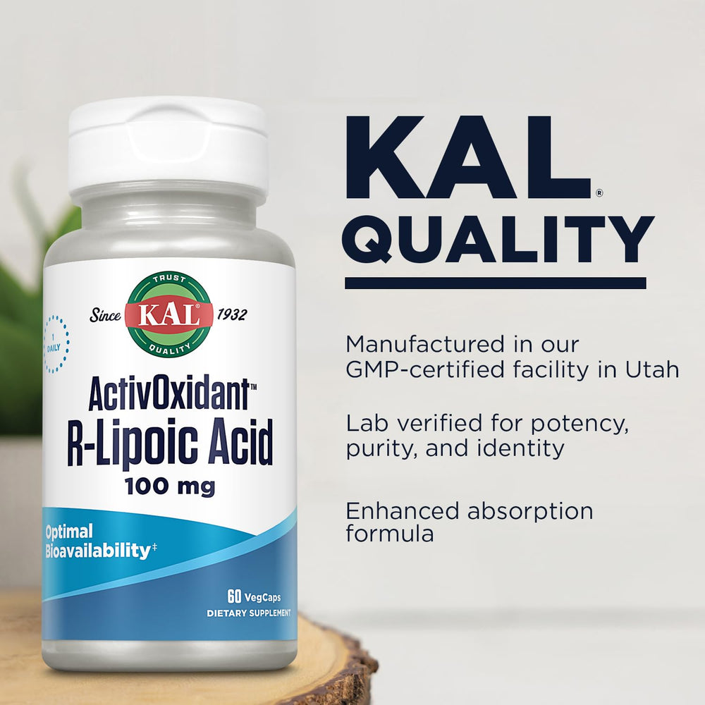 Kal Activoxidant ingredients label highlighting sodium-stabilized form