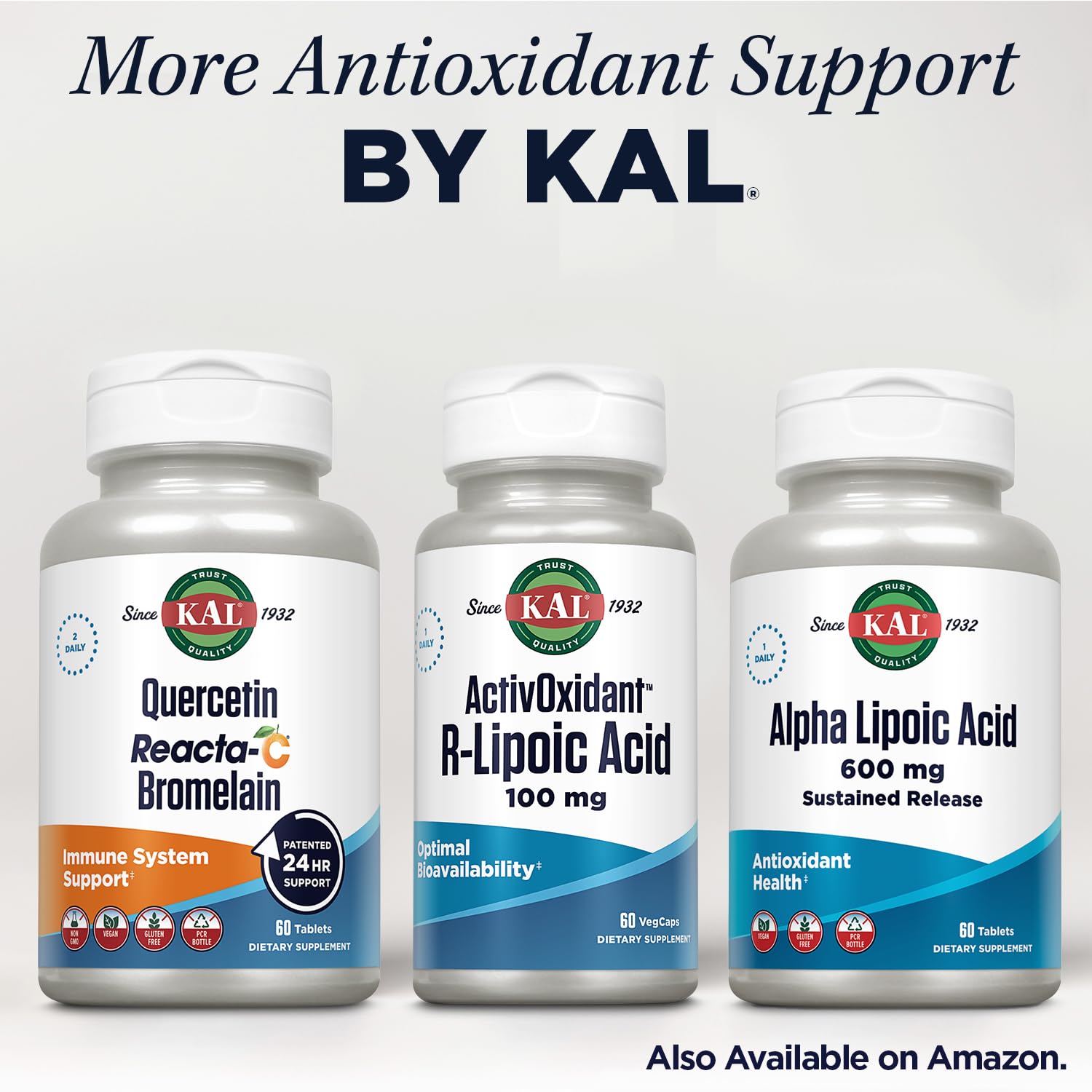 Kal Activoxidant tablet on white background for daily use