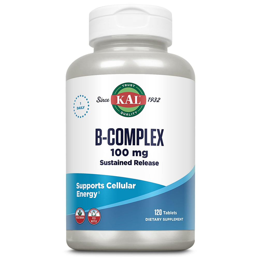 KAL B-100 Complex bottle front for steady energy support.