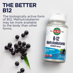 KAL B-12 lozenges daily-use setup showing easy on-the-go taking
