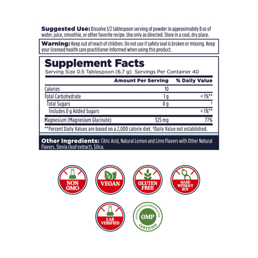 KAL Calming Magnesium Powder scoop for quick zen moments.