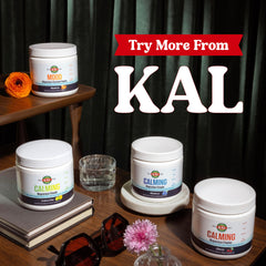 KAL Calming Magnesium Powder reseal-cap preserves freshness after use.