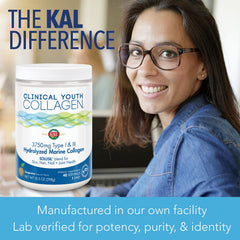 KAL Clinical Youth Collagen stirred in drink for convenient beauty support