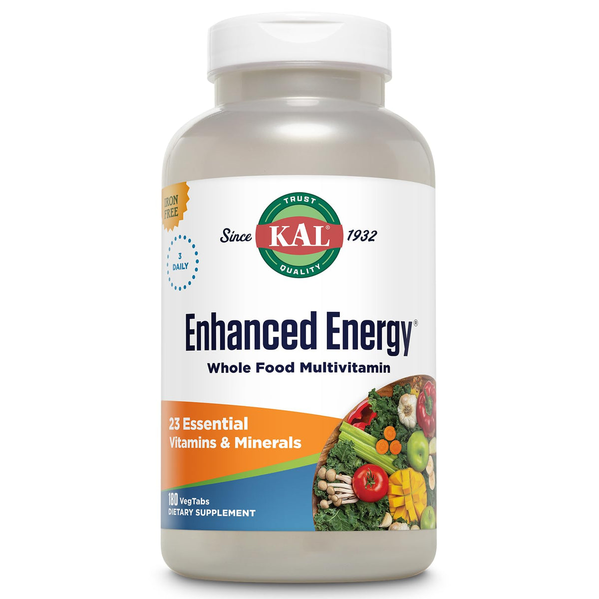 KAL Enhanced Energy bottle front for daily wellness on the go.
