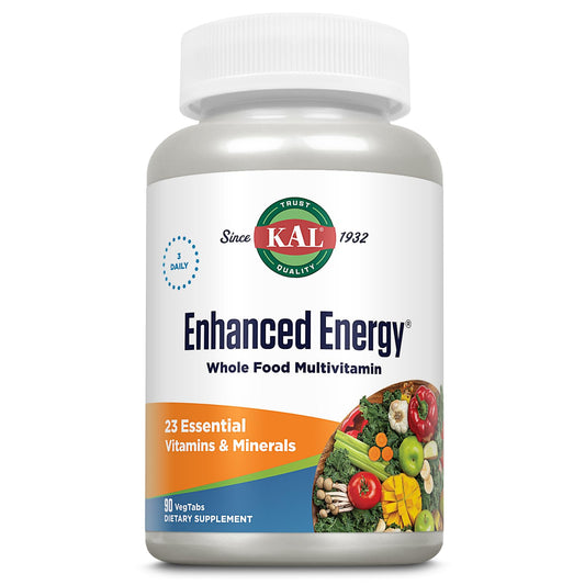 KAL Enhanced Energy bottle front view designed for daily energy support.