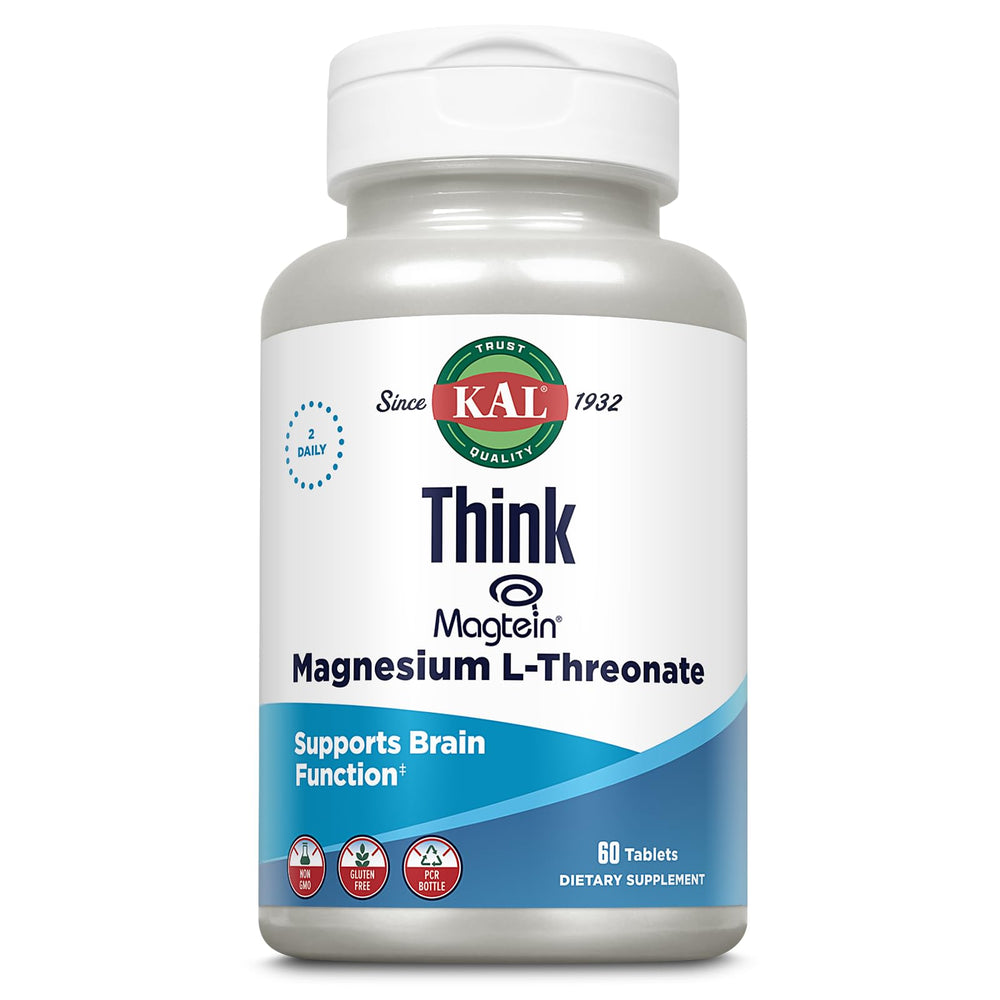 KAL Think Magnesium L-Threonate bottle front shows brain health potential