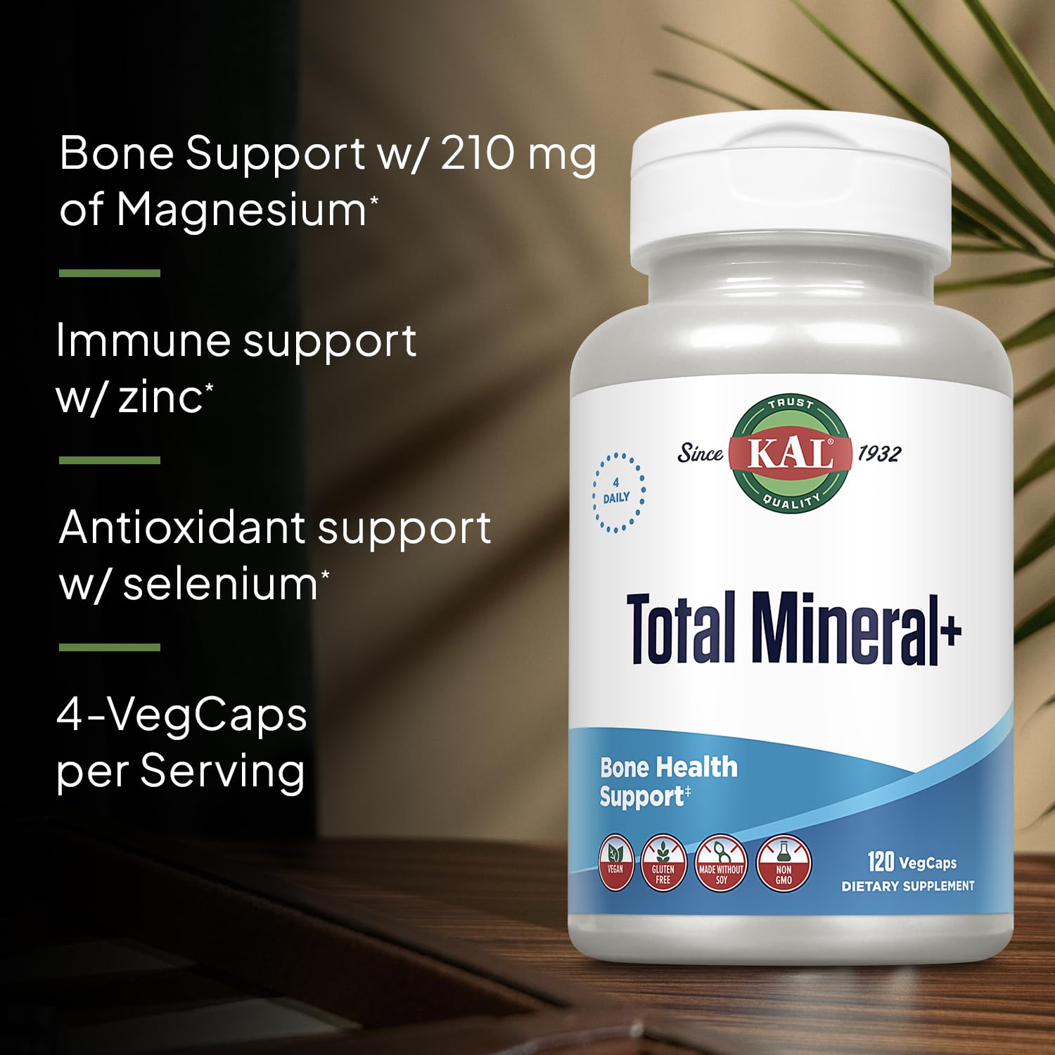 KAL Total Mineral Plus closeup of capsules for premium quality
