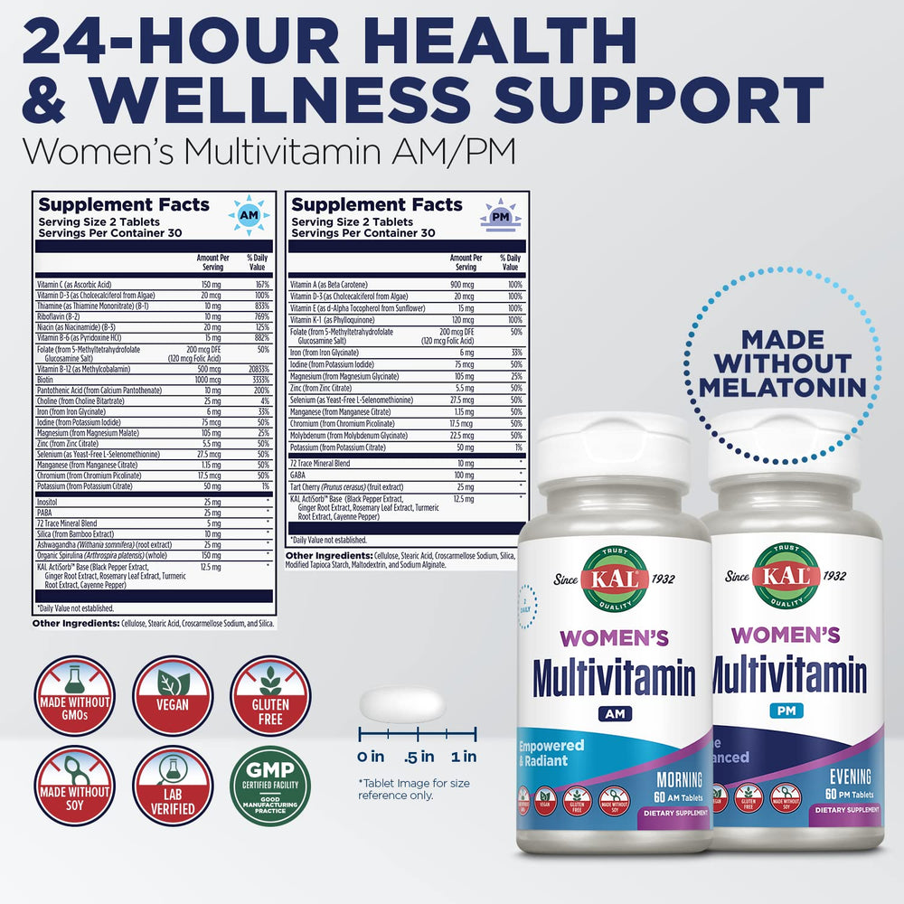 KAL AM/PM pills being dispensed for daily use.