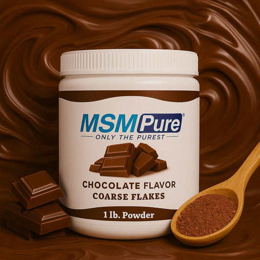 KALA HEALTH MSMPure chocolate flakes scoop for precise daily dosing and consistency