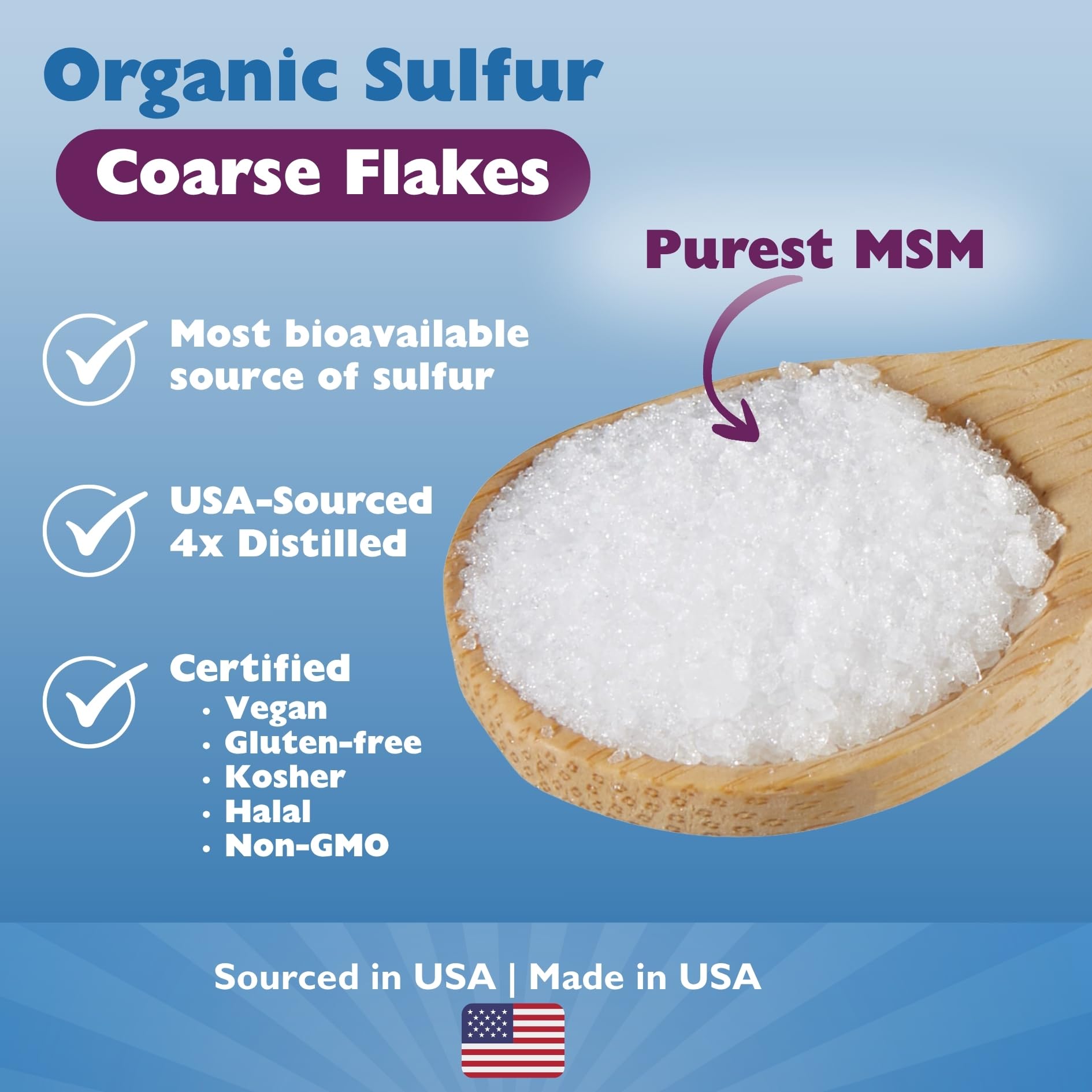 KALA HEALTH MSMPure MSM powder pour showing easy blending for active lifestyles.