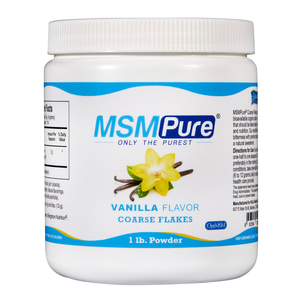 KALA HEALTH MSMPure vanilla MSM powder bottle showing US-made purity for joint support