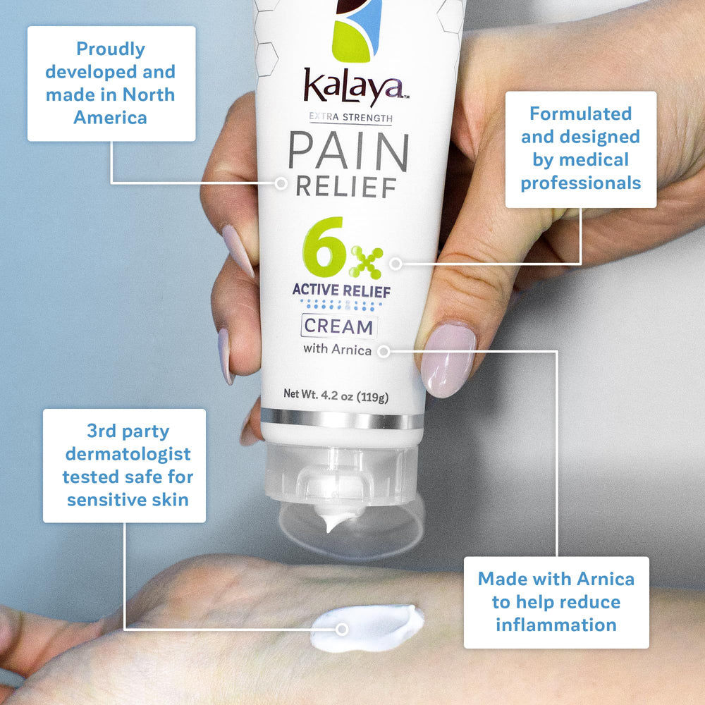 Kalaya fast-acting pain relief cream demonstrates quick soothing effect on joints.