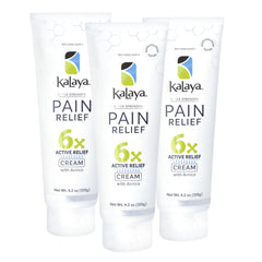 Kalaya Pain Relief Arnica Cream 4oz tube for targeted muscle support.