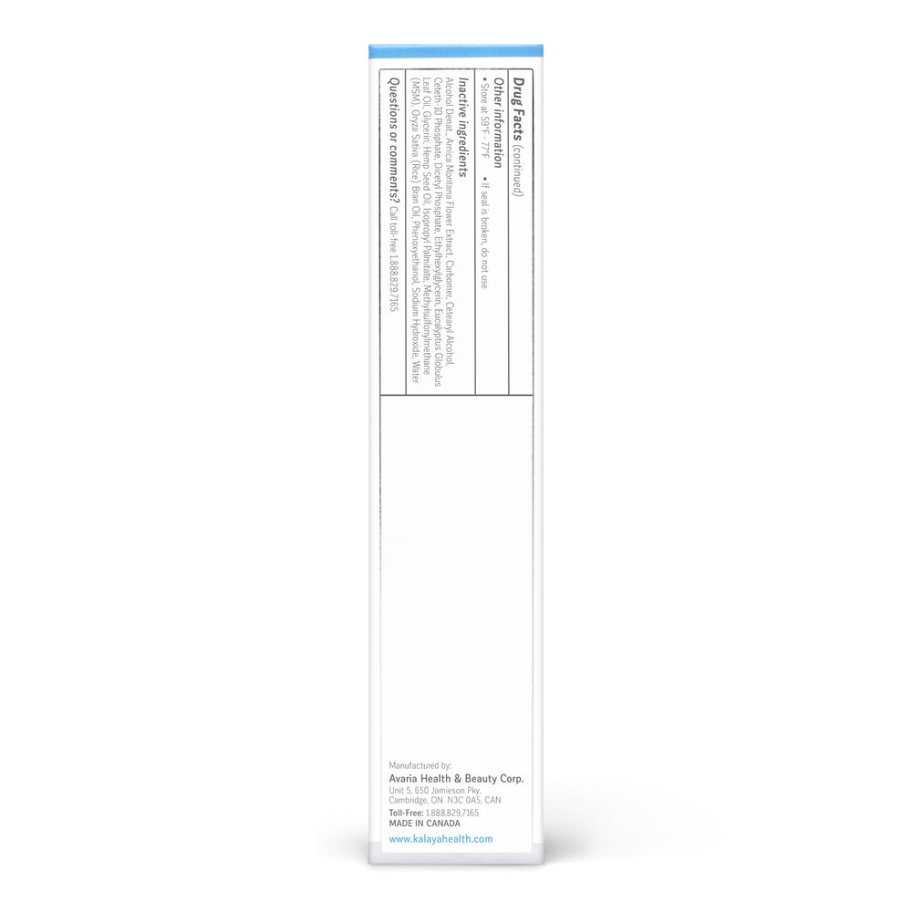 Kalaya relief-after-workout cream ready to ease stiffness and discomfort.