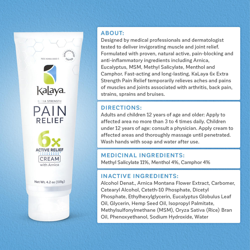 Kalaya soothing massage cream designed for deep muscle relief.