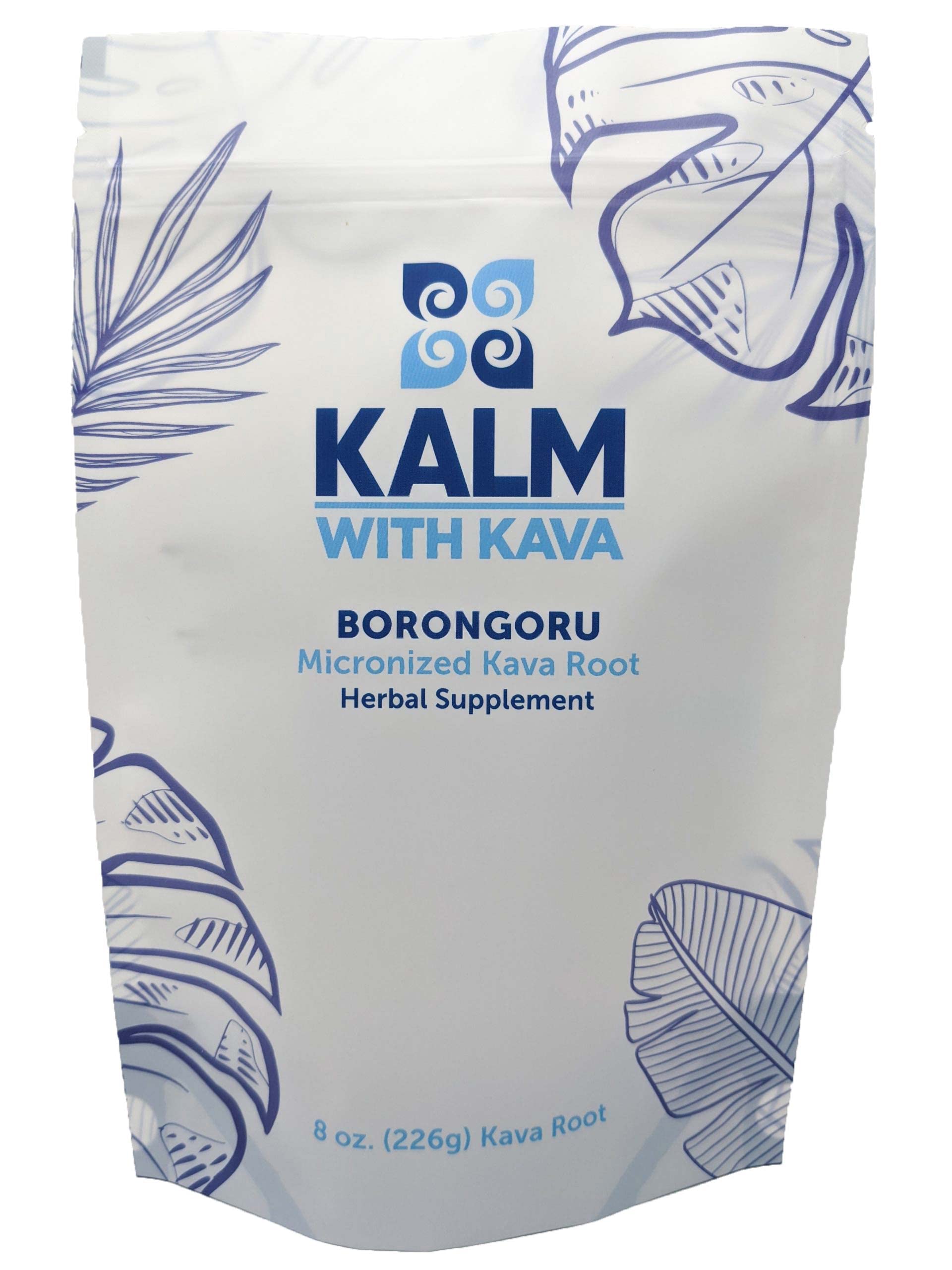 KALM Borongoru Kava powder bottle pour for easy, mess-free preparation.
