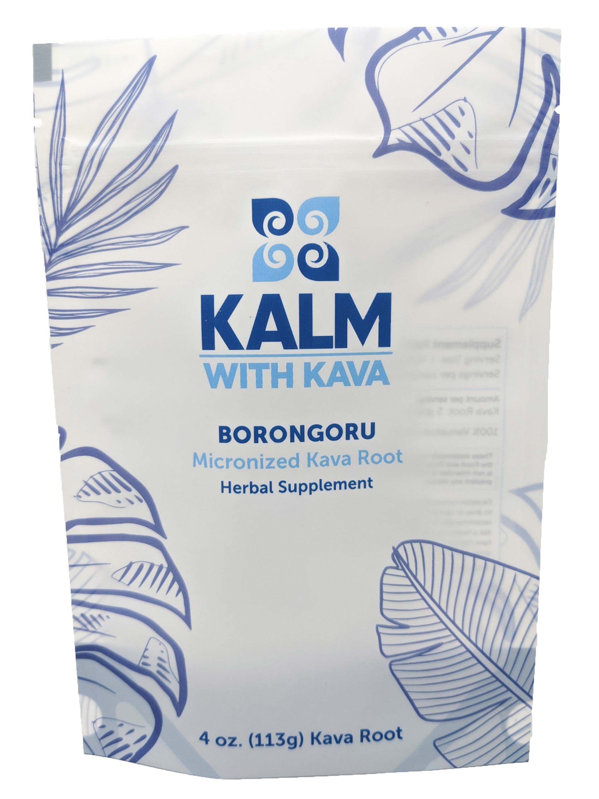 KALM Borongoru kava powder jar for easy on-the-go relaxation.