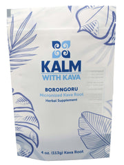 KALM Borongoru kava powder jar for easy on-the-go relaxation.