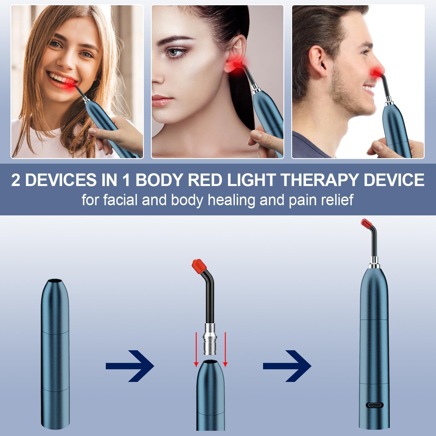 Kaltagled red light device used on neck and shoulder for comfort