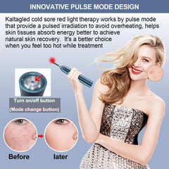 Kaltagled red light device shown for travel and on‑the‑go therapy