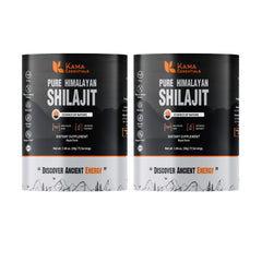 Kama Essentials Golden Grade Shilajit Resin jar, premium texture for daily use