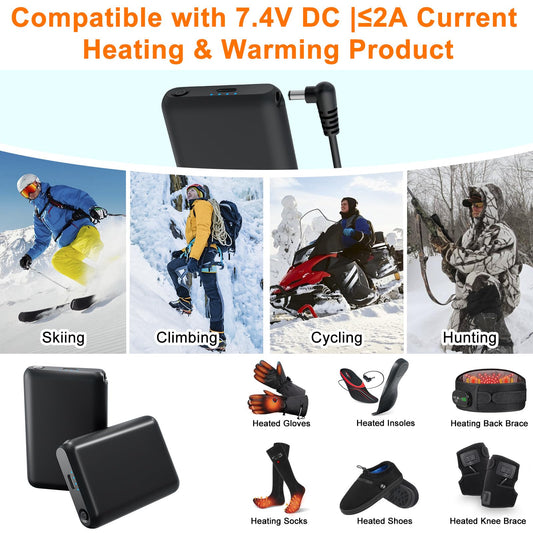 Kamlif 7-4v battery pack side cables show compact charging and stable power.