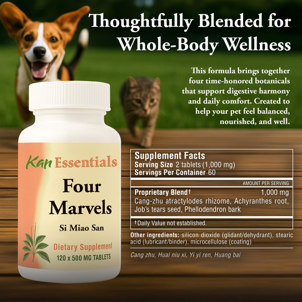 Front packaging of Kan Herb Four Marvels emphasizing natural ingredients