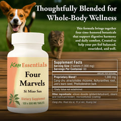 Front packaging of Kan Herb Four Marvels emphasizing natural ingredients