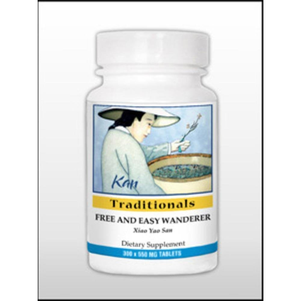 Kan Herbs Free and Easy Wanderer bottle supports daily balance with traditional herbal blend.