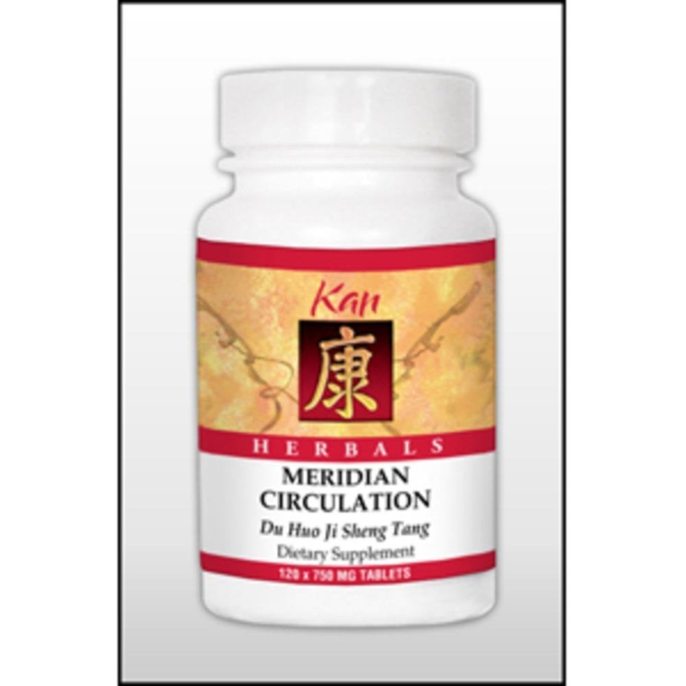 Kan Herb Meridian Circulation bottle with 120 tablets for daily traditional herbal support.
