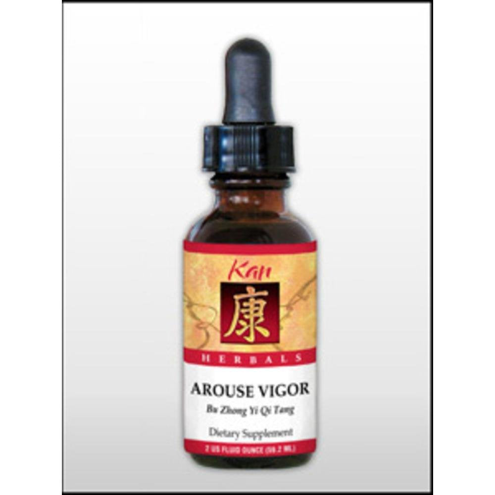 Kan Herbs Arouse Vigor bottle and dropper for daily energy support