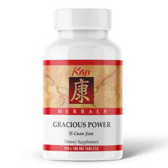 Kan Herbals Gracious Power bottle highlights traditional blend for daily balance and calm.