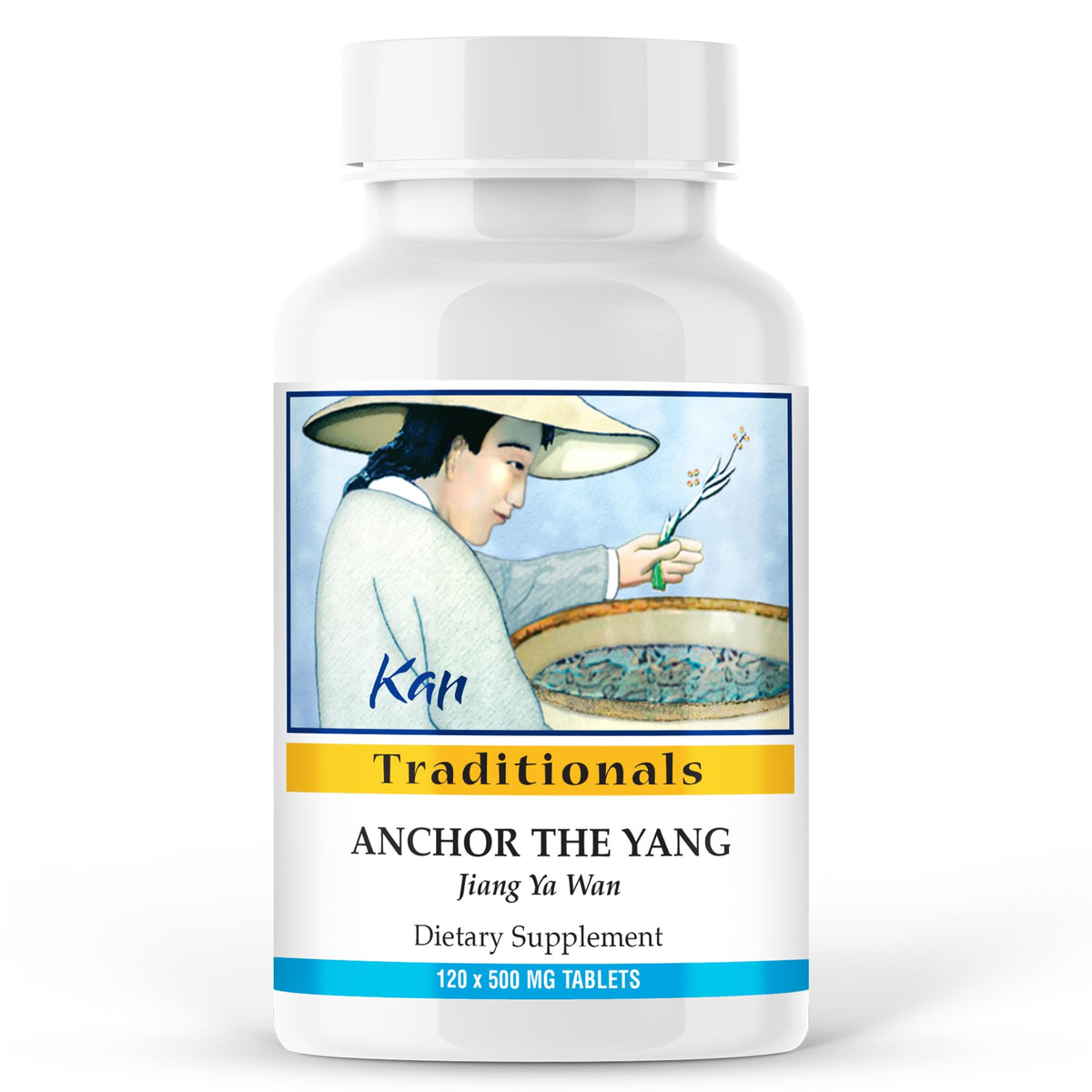 Kan Herbs Anchor the Yang 120 tabs bottle front view for daily balance