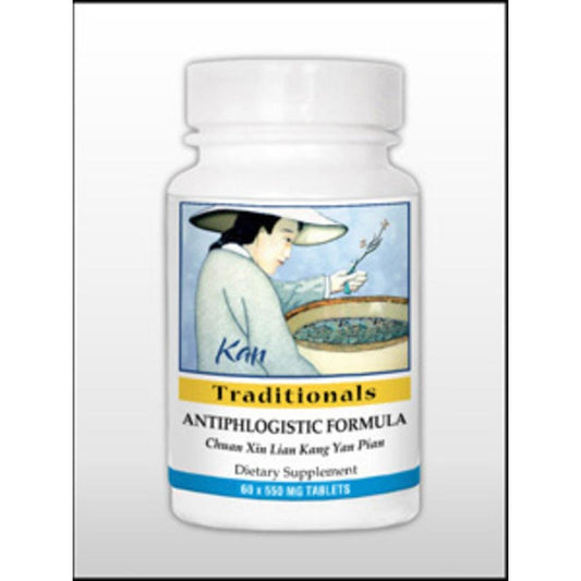 Kan Herbs Antiphlogistic Formula tablets in bottle for daily use