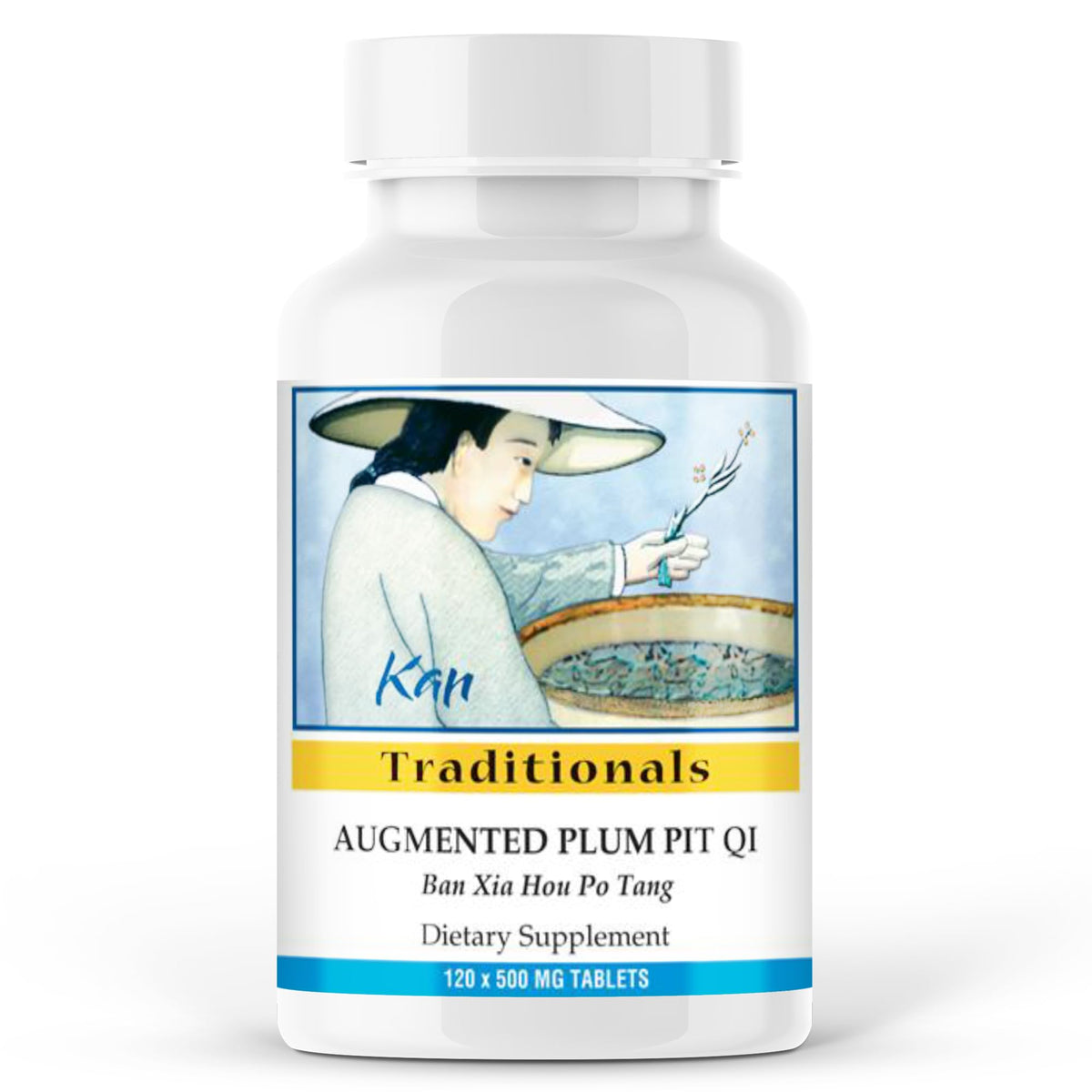 Kan Herbs Augmented Plum Pit Qi tablets bottle for daily balance