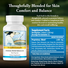 Ingredients highlight traditional botanicals for skin balance and calm.